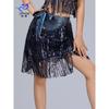 Latin Dance Fringe Skirt Tassel Hip Scarf Women Sexy Stage Dancewear Weddings Events