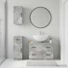 3 Piece Bathroom Cabinet System HOORN Concrete Grey