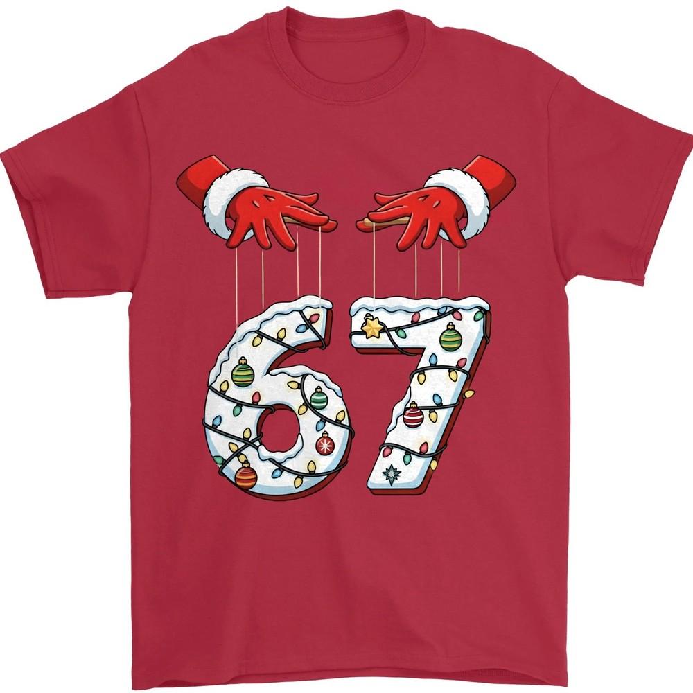 

Santa Six Seven Bruh Christmas Meme Holiday Funny Unisex T-Shirt 3XL