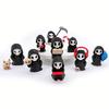 Gothic Grim Reaper Skeleton Figurine Adorable Small Resin Statue Desktop Decor for Study Bedroom Gothic Enthusiasts Gift