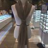 [MJ/Arnaldo Basini] See-through Long Scarf Beige, Black (ABSS-19117)