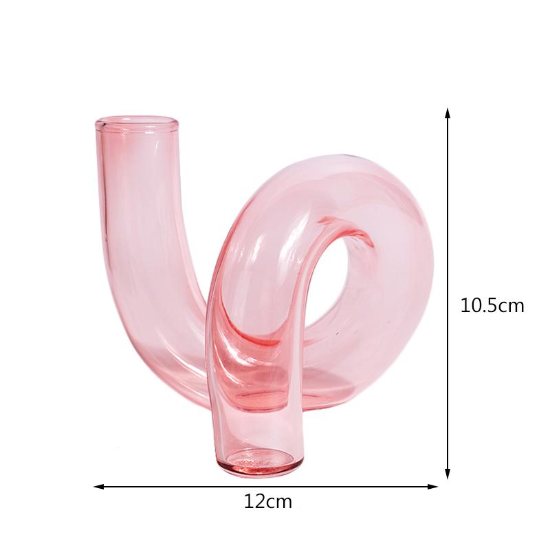 1pc Glass Vases Clear Flower Vase Candle Holders For Wedding Centerpieces Home Decoration Table Centerpieces Candlestick Holder