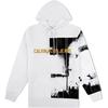 Calvin Klein Logo Print Trendy Casual Hooded Long Sleeve Sweatshirt Men Sweatshirt White J313446-112