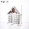 White 24-Day Christmas Countdown Calendar Ornament for Home Decorations