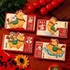 4pcs Cartoon New Year Money Envelope Paper Craft Mixed Pattern Lucky Money Bag Blessing Thickened Red Packet Chinese New Year