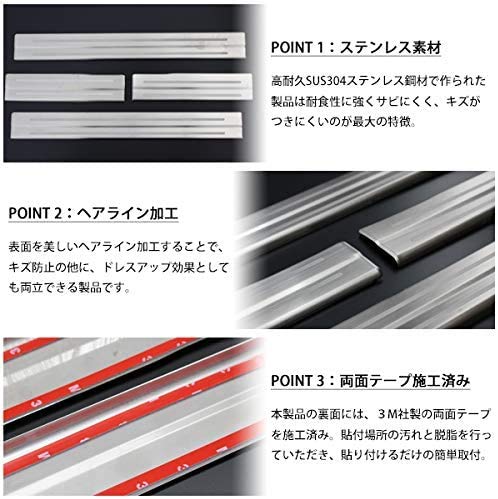 FUKUARE Prius 50 Series PHV Scuff Plate Side Step Garnish Step Guard Custom Parts (2)