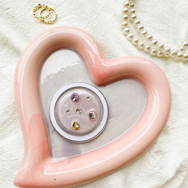 Mobile Phone Airbag Bracket Paste Type Magnetic Suction Retractable Rhinestone Gemstone Small Wind Fresh And Stable Support Niche