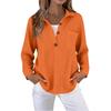 Women's Casual Loose Fashion Solid Color Ribbed Long-Sleeved Pullover Top