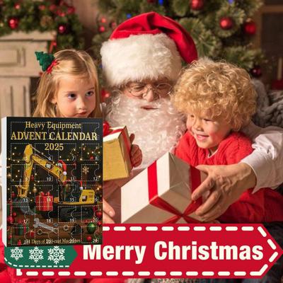 Excavator Advent Calendar 2026 24 Days of Excavator Vehicles Education Fun Christmas Pendant Holiday Countdown Gift