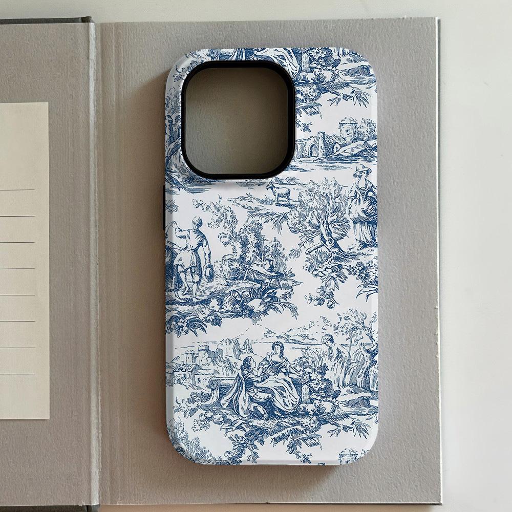 Luxury Delicate and Colorful Flowers Phone Case for iPhone 17 16 15 14 13 12 11 Air Pro Max Plus Luxury Double-layer Back Cover