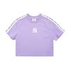New MLB Crop Tops Women's Purple 3FTSA2023-50PPN