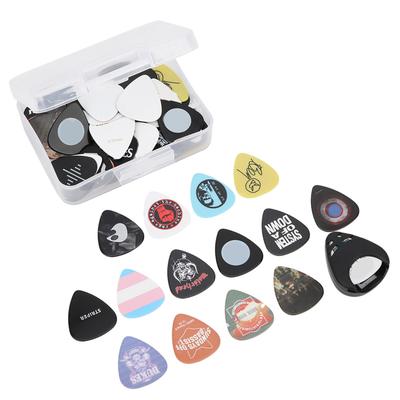 100 Stuks Gitaar Plectrums Set Rock Celluloid Muziekinstrument Accessoires Plectrum Clip