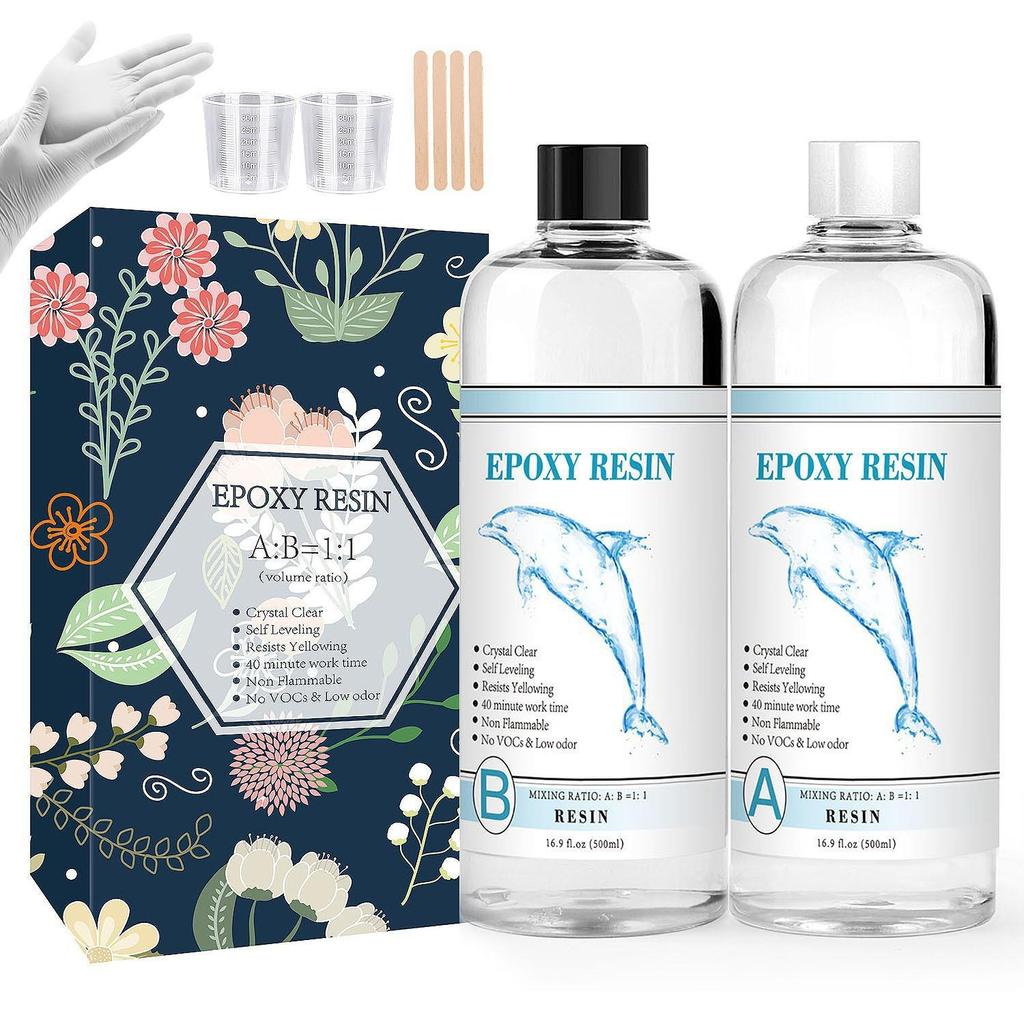 Gereedschapskist met DIY Hoge Transparantie Vergeling Bestendig AB Epoxylijm in Kleurdoos - Gratis Verzending