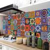 Waterproof Vintage Moroccan Stickers 24PCS Unique Tile Mosaic for Easy Application on Walls and Smooth Surfaces