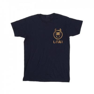Mens Loki Horn Logo Faux Pocket T-Shirt