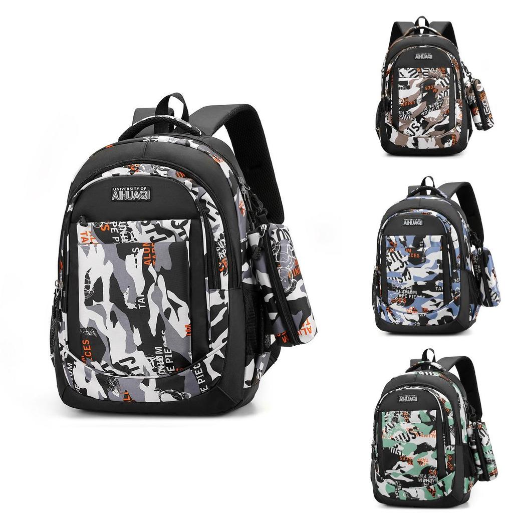 Oxford Fabric Student Backpack With Breathable Design For High School And College Use