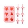 Silicone Mold Ice Cream Mold 6 Hole Popsicle Mould Ice Cube Tray Reusable DIY Homemade Ice Cream Maker Tools Kitchen Accessories