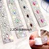 Teardrop Shape Rhinestone Chain Resin Crystal Shiny Teardrop Rhinestone Flexible Self Adhesive Resin Rhinestone DIY Crafts