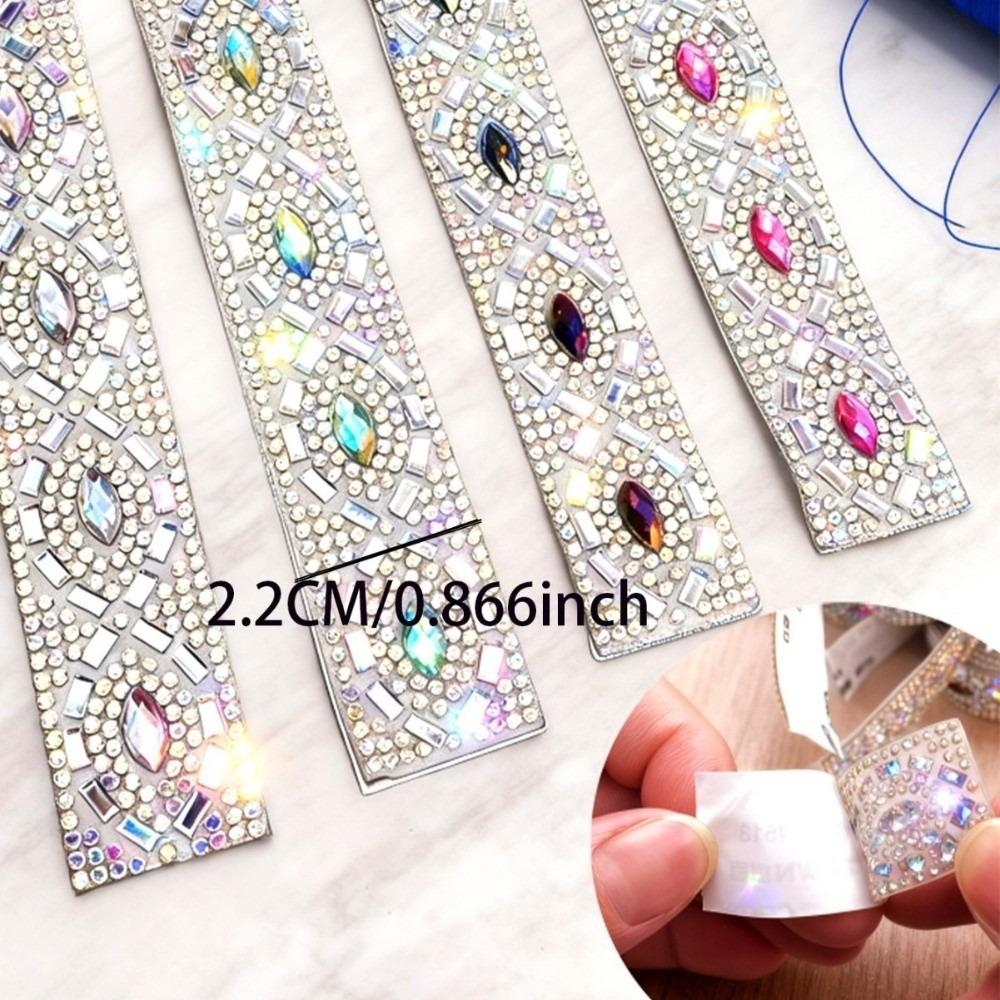 Teardrop Shape Rhinestone Chain Resin Crystal Shiny Teardrop Rhinestone Flexible Self Adhesive Resin Rhinestone DIY Crafts