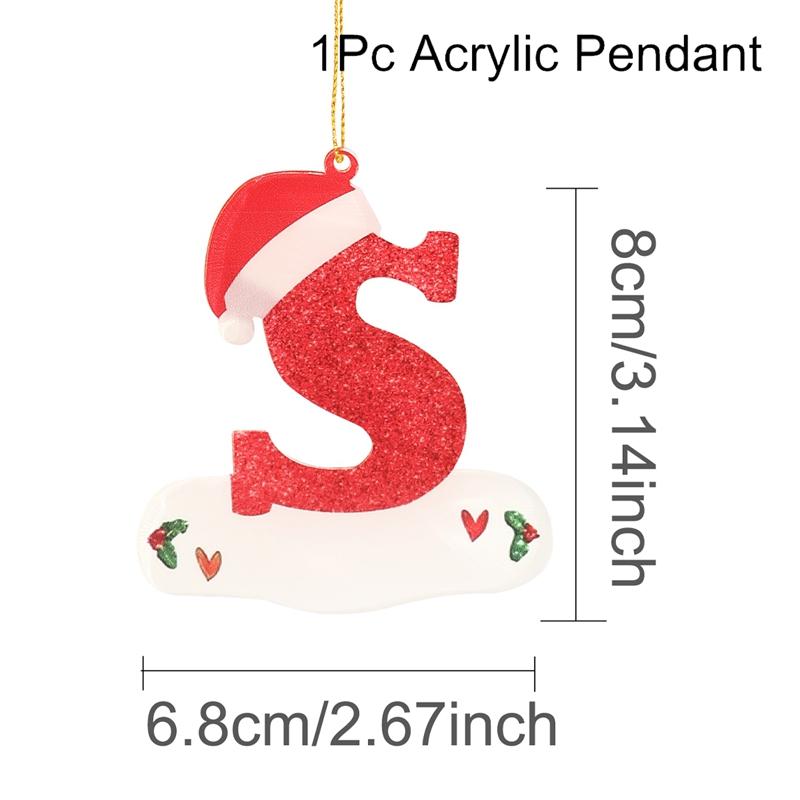 Christmas Acrylic Letter Pendant 2026 Merry Cristmas Decoration for Home Xmas Tree Hanging Ornaments Navidad Natal New Year 2026