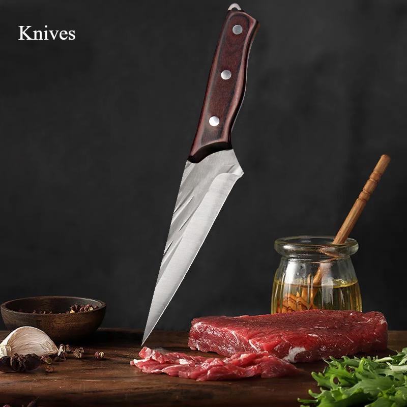 1PC Cuțit de dezosat forjare Cuțit special Cuțit de sacrificare Cuțit de bucătar Cuțit de tăiat porci Cuțit de oi Cuțit de pescuit din oțel inoxidabil