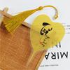 5Pcs Chinese Style DIY Bodhi Leaf Vein Bookmark Handmade With Words Southeast Asian Bookmark Bookmark Pendant Home