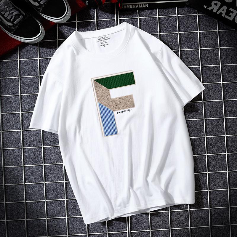 

Мужская футболка с короткими рукавами, размер F, 100% хлопок, повседневная футболка, размер S-6XL 6XL белый