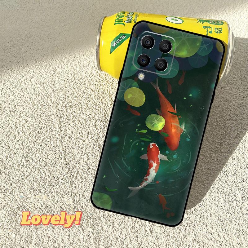 Koi Carp Fish Painting Case For Samsung Galaxy M31 M56 M13 M33 M53 M15 M35 M55 M06 M16 M36 M12 M32 M52 M14 M34 M54