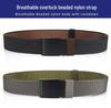 Unisex Double-Sided Nylon & Canvas Belt with Metal Buckle