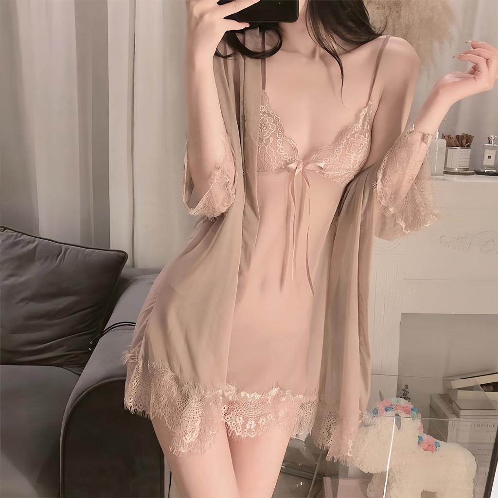 Sex underwear, sexy lace suspender skirt, large size suit, temptation-free pure desire nightdress women