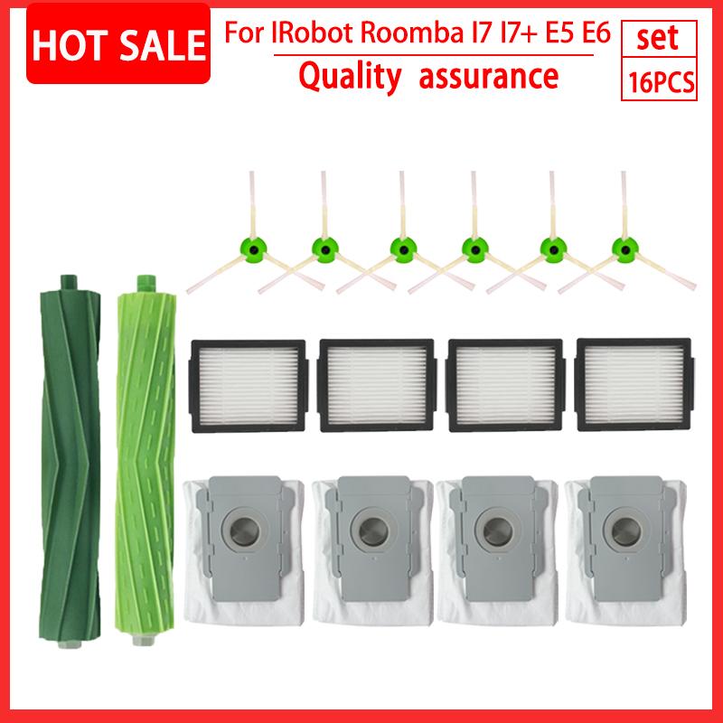 For iRobot Roomba i7 i7 i6 i8 i3 Plus E5 E7 E&I Series Hepa Filter Side Brush Main Brush Vacuum Cleaner Replacement Accessories