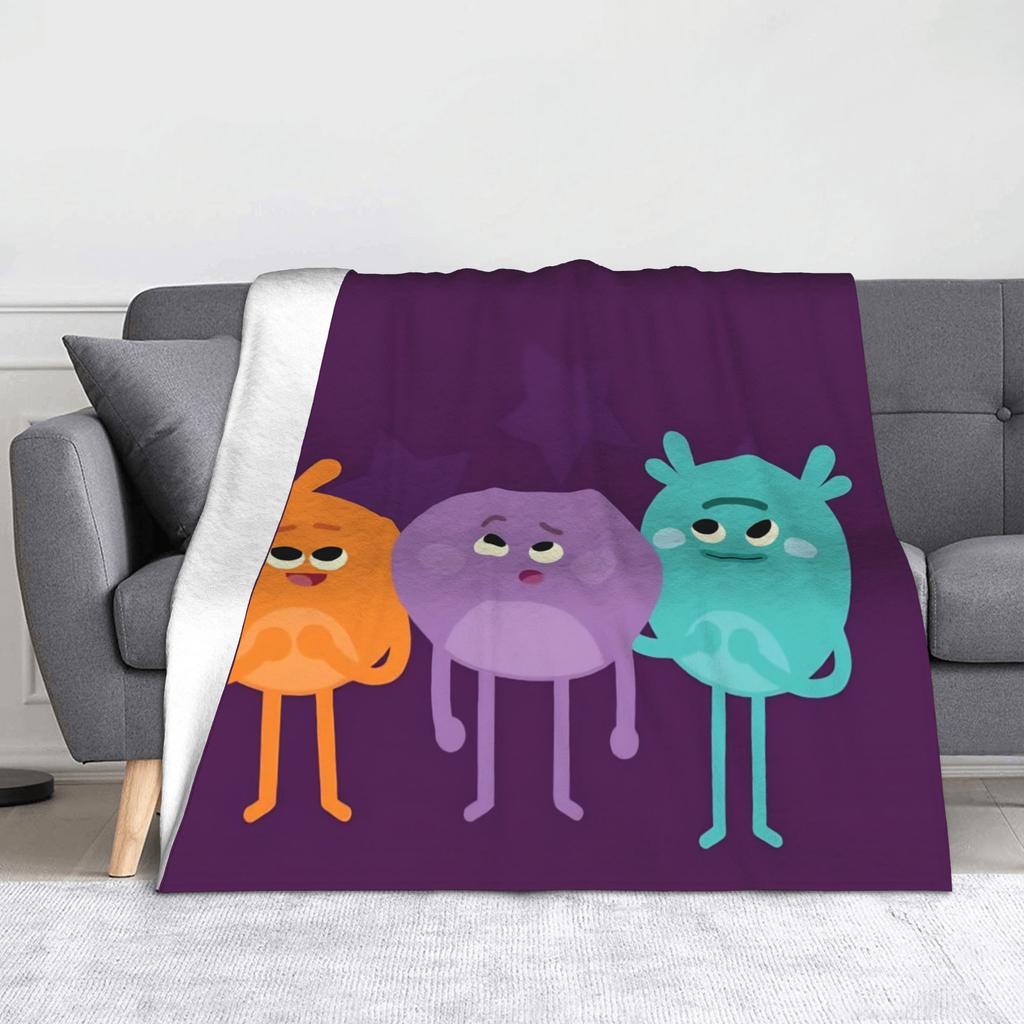 Bumble Nums Cartoon Blankets Flannel Autumn/Winter  Multi-function Soft Throw Blanket for Sofa Travel Quilt