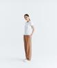 WHOLOVESART Unisex Semi-Wide Elastic Waist Slacks Light Camel