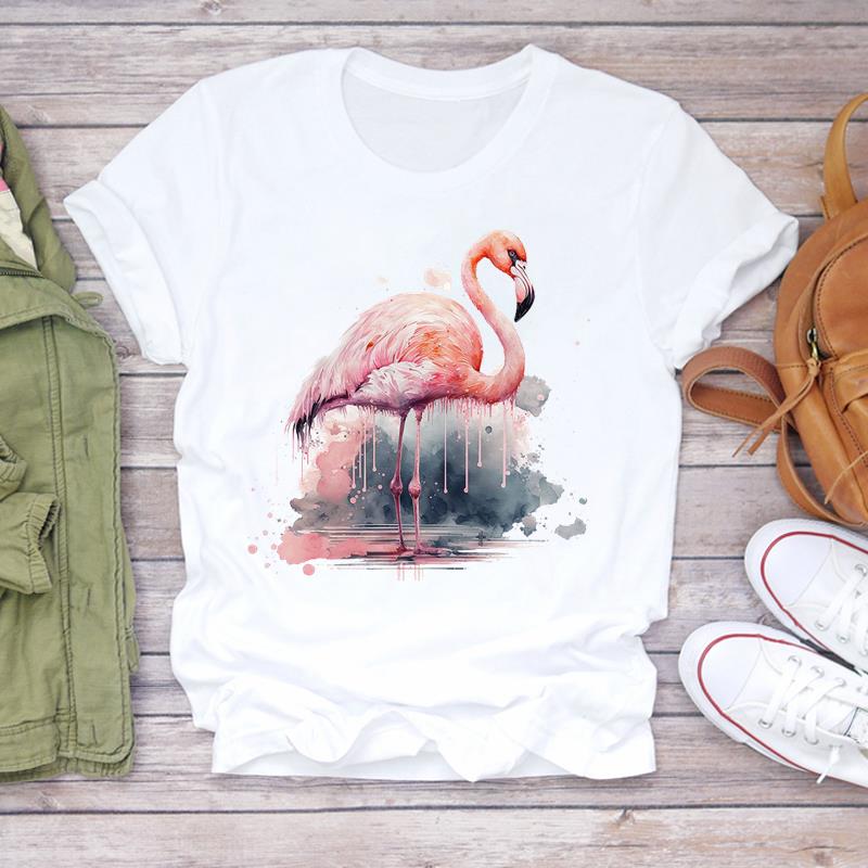 Women Print Lady Tee Top Dragonfly Flower Trend 90s Clothing Casual Short Sleeve Fashion Tshirt Female Graphic T-shirts