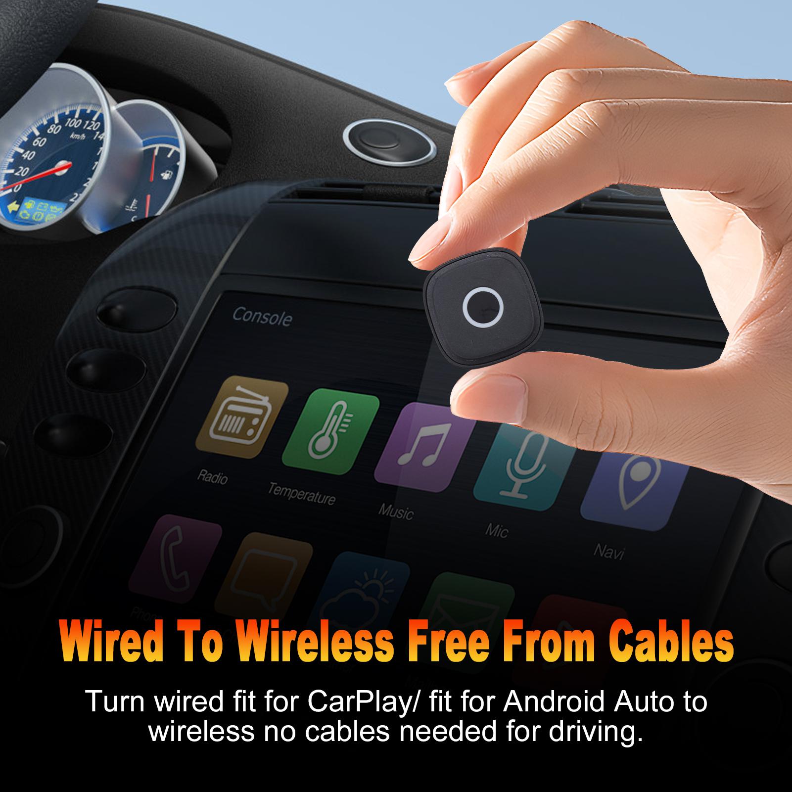 Wireless Fit For CarPlay Fit For Android Auto Adapter Converts Wired to Wireless Adapter Dual Mode Suitable For IOS 10