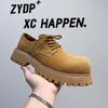 Derby Thick soled Men's Shoes Quality minimalist style Leisure Outdoor Party Daily handsome thick soled  young adults shoes