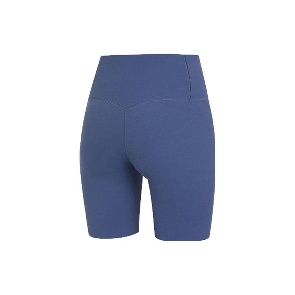 Nike Zenvy Solid Color Logo Fitness Shorts Women Bottoms Blue DQ6004-491