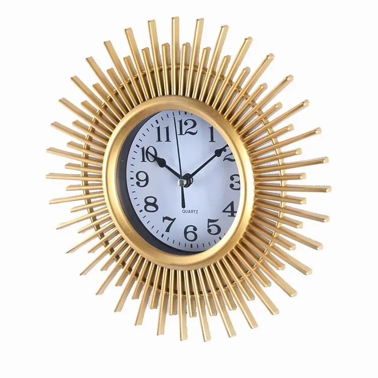 Creative Entrance Decoration Clock Wall Clock Living Room Home Creative Light Luxury Quiet Clock Hanging on The Wall Atmosphere