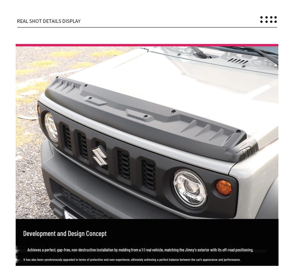 2023-2026 New Jimny Five-Door Exterior Guard: Mech Hood Stone & Sand Protection