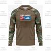 Chemise de pêche à capuche à séchage rapide pour hommes Pêche en mer Pêche en eau salée Protection UV Vêtements techniques légers