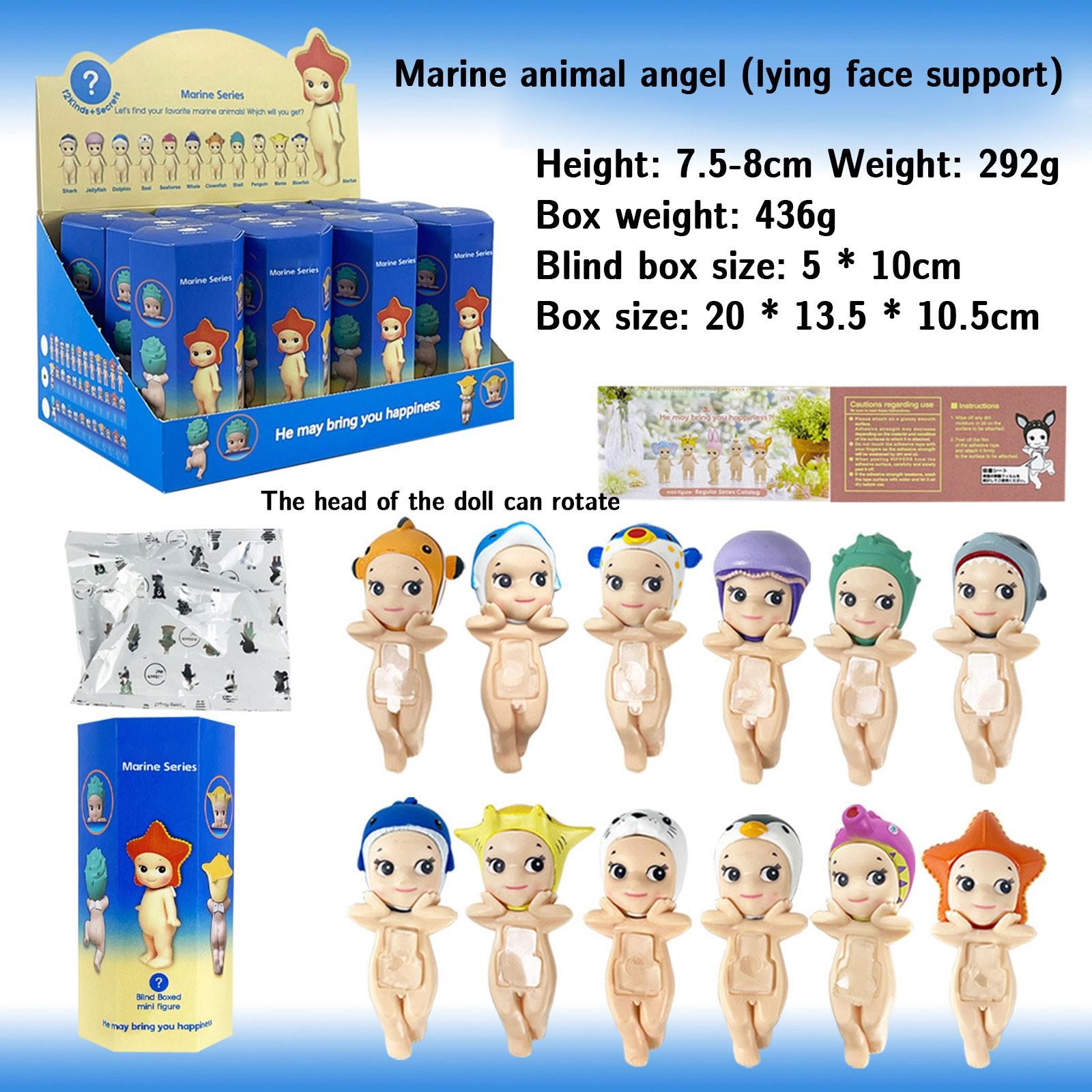 

Розкрийте містичне царство крилатих чудес: Інтригуючі статуетки ангелів у сліпих коробках для сюрпризів Angel Hippers Dreaming Series Figure One Size