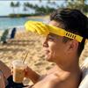Novelty Palm-Shaped Hat in Yellow, Portable Casual Outdoor Headwear for Fun Outfits, Travel, Parties, Festivals, and Photo Styling