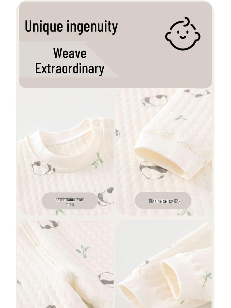 Jingqi Pure Cotton Baby Warm Underwear Set for Boys & Girls - Autumn & Winter Collection
