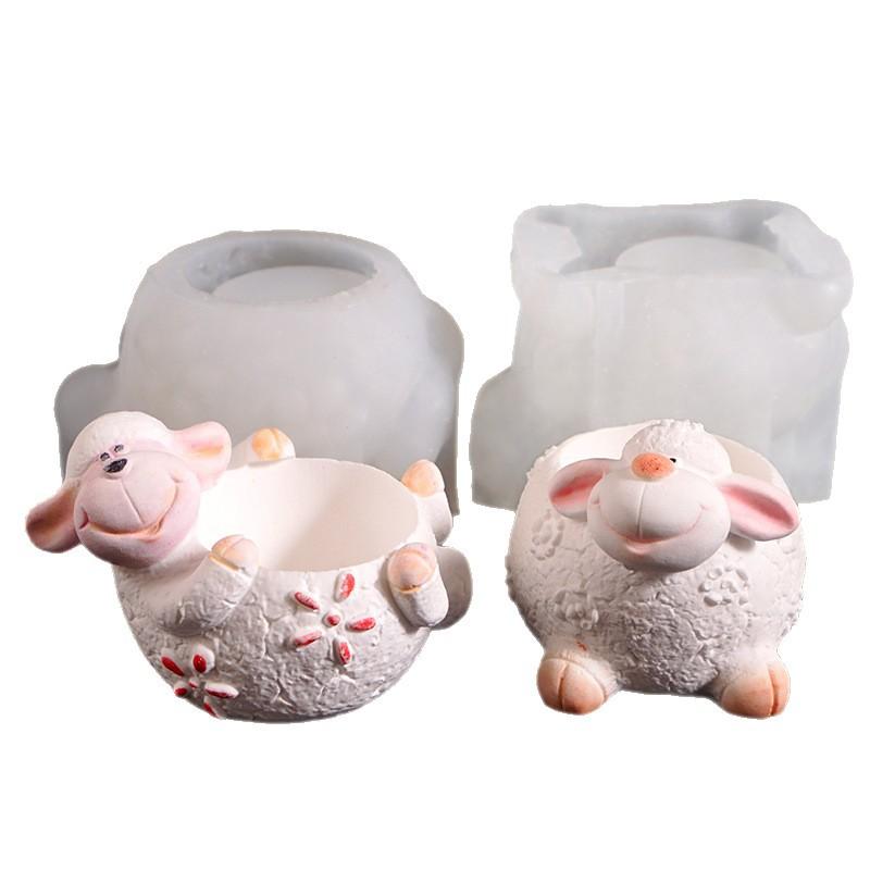 Lamb Candle Mold Cartoon Silicone Candle Mold Cartoon Plaster Mold Decorative For Gift Diy Craft Candle Making
