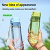 500ml 1 Pcs Clear Square Drinking Glass In Mate Plastic Portable Water Bottle with Milk Cable for Outdoor Sports Water Bottle