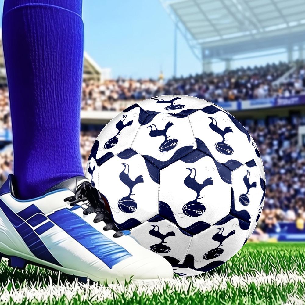 Tottenham Hotspur Football Club Size 5 Soccer Balls, Anti-Slip, Protective Football, Outdoor Sport, Practice Games, Birthdays Gift Suitable for Fan