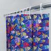 Colorful Fish Print Shower Curtain Creative Blue Background With Multiple Designs Bathroom Decor For Kids Adults