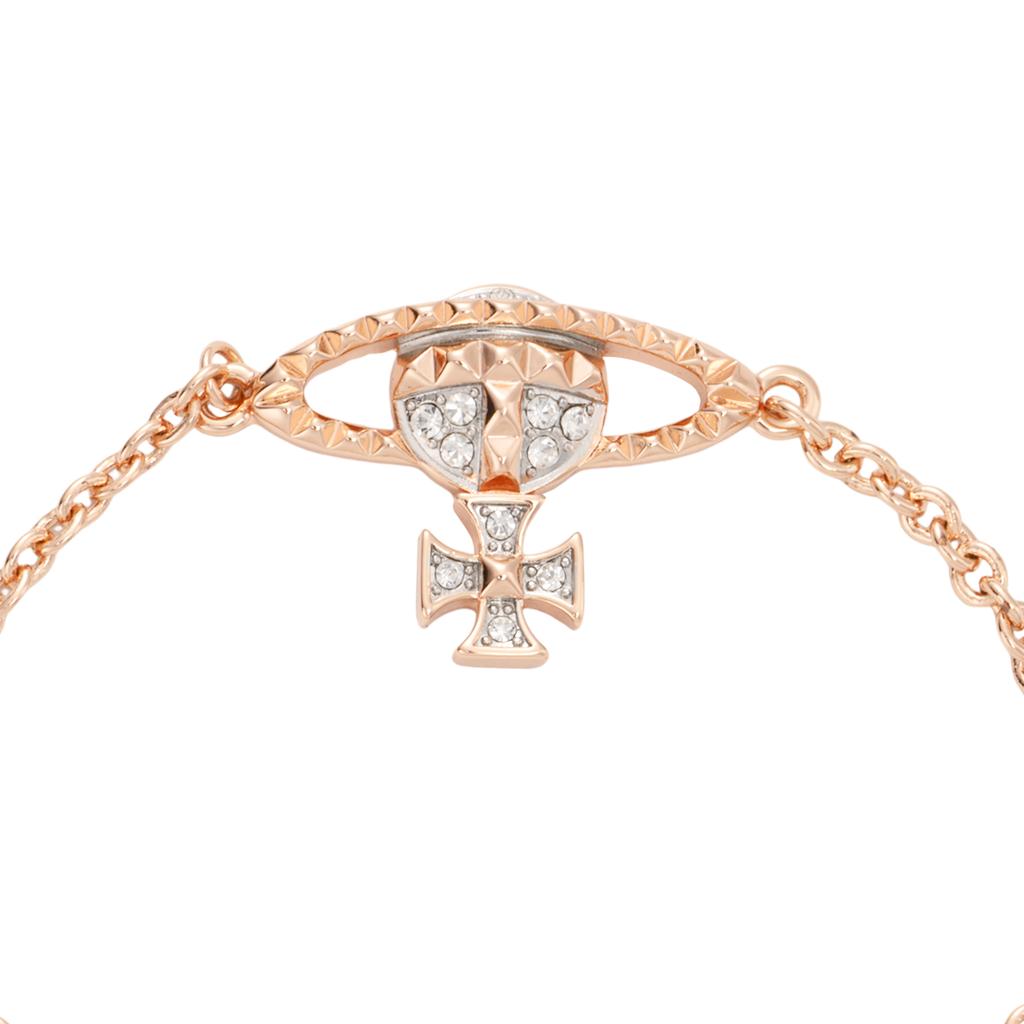 VIVIENNE WESTWOOD Mayfair Bas Relief Classic Series Studded Saturn Bracelet Women Bracelet Brass Rose-Gold 61020032G118G118MY
