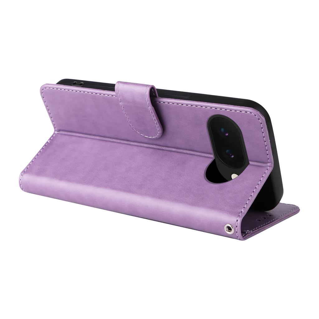 Dla Google Pixel 9a Skórzane Etui Motyl Kwiatowy Wzór Portfel Stojak Pokrowiec