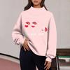 Women's Sweatshirt Sports Flannel Sweatshirt Long Sleeve Top Casual V-Neck Sweatshirt